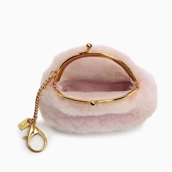 UGG | Fuzzy Coin Key FOB Pouch | Pink NWT - Picture 2 of 10